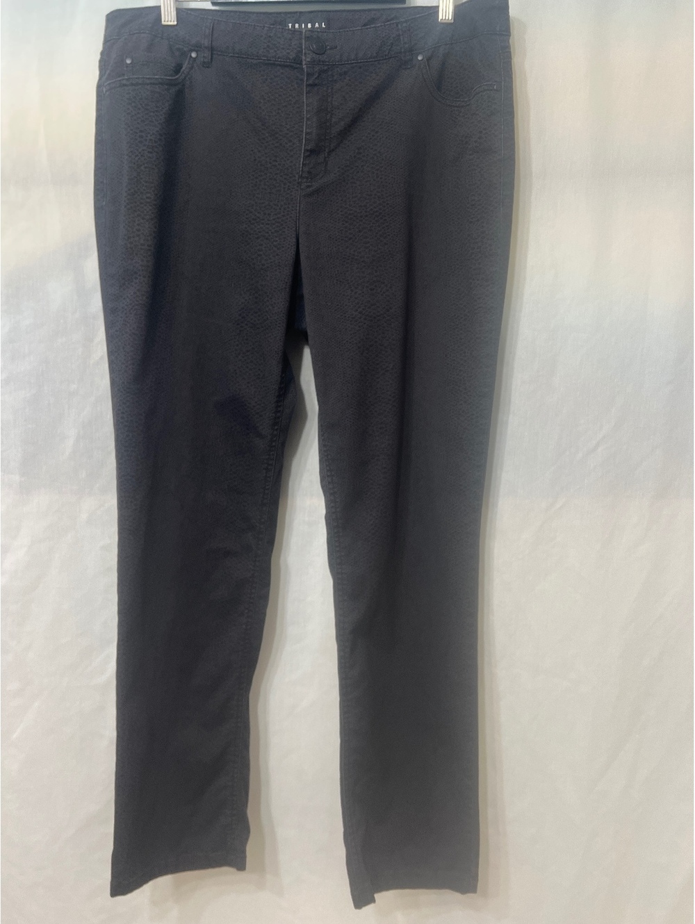 Tribal Black Snakeskin Print Stretch Jeans Women's Size 16